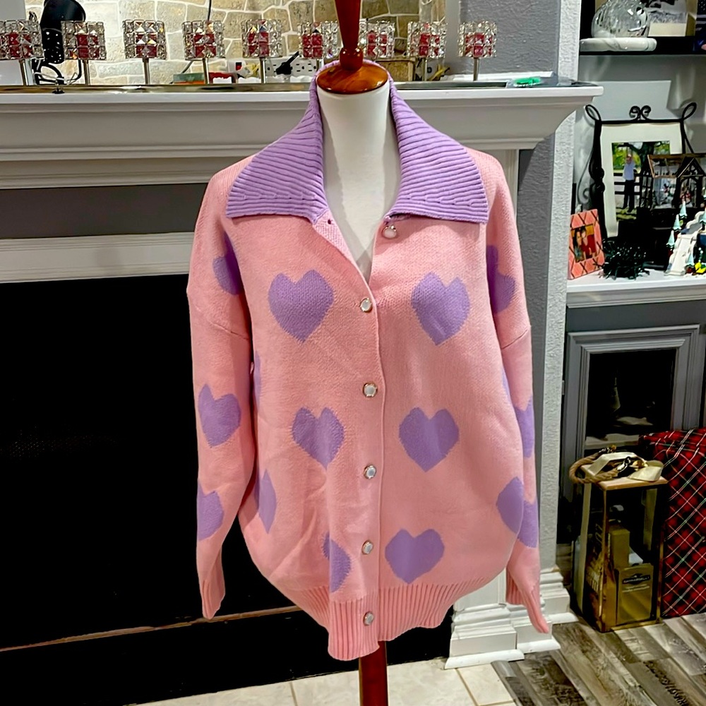 Super Soft heart 💜 sweater!!